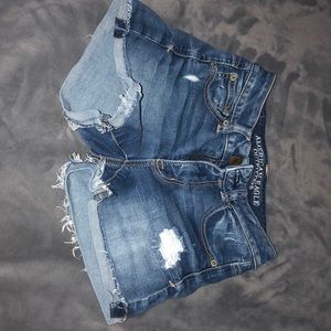 American eagle high waisted jean shorts